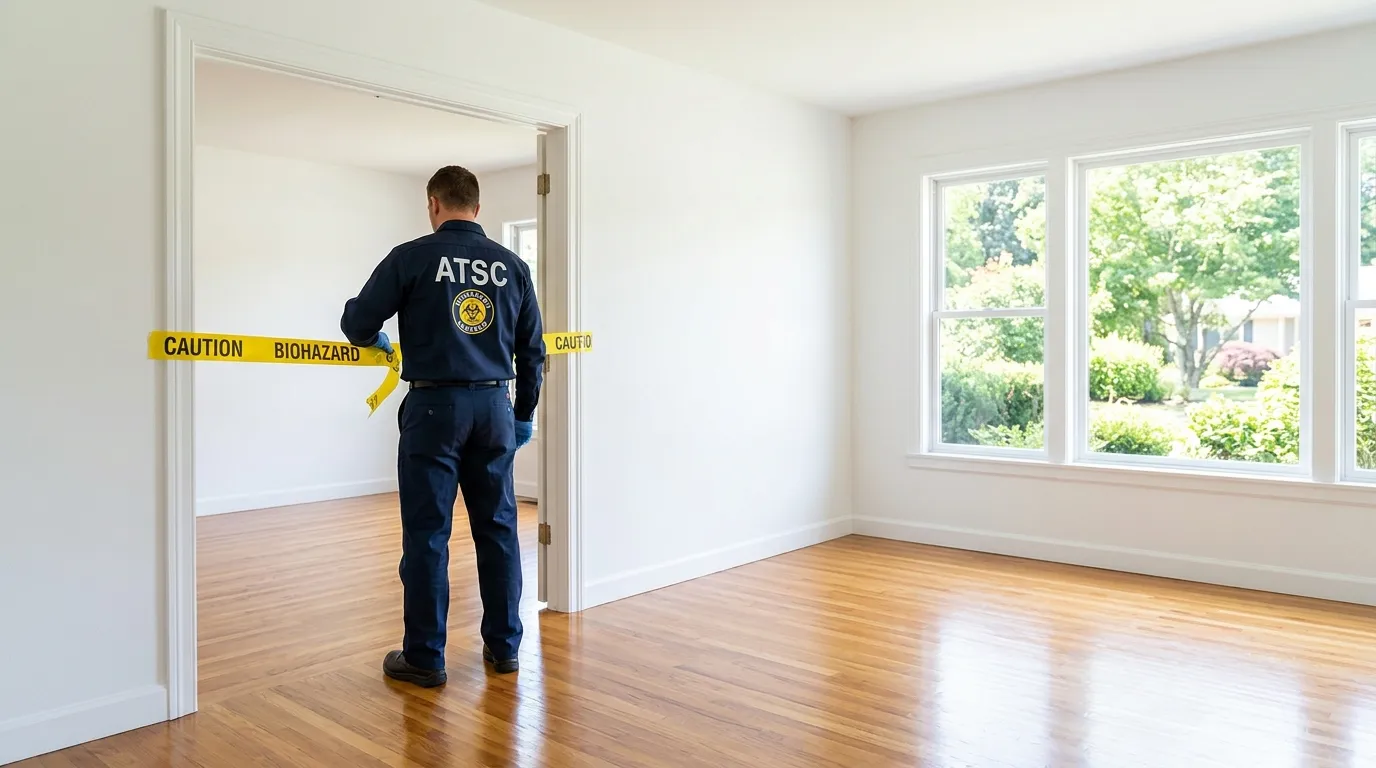 Certified biohazard cleanup crew performing Crime Scene Cleanup in Stratford